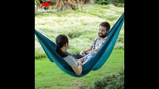 Hammock Portable Folding Double Camping Hammock 2 Person Backyard Parachute Rope Hammock Garden