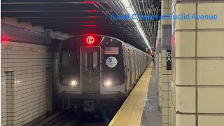 IND Fulton Street Line: (A) and (C) trains at Euclid Avenue