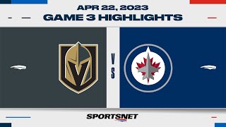 NHL Game 3 Highlights | Golden Knights vs. Jets - April 22, 2023