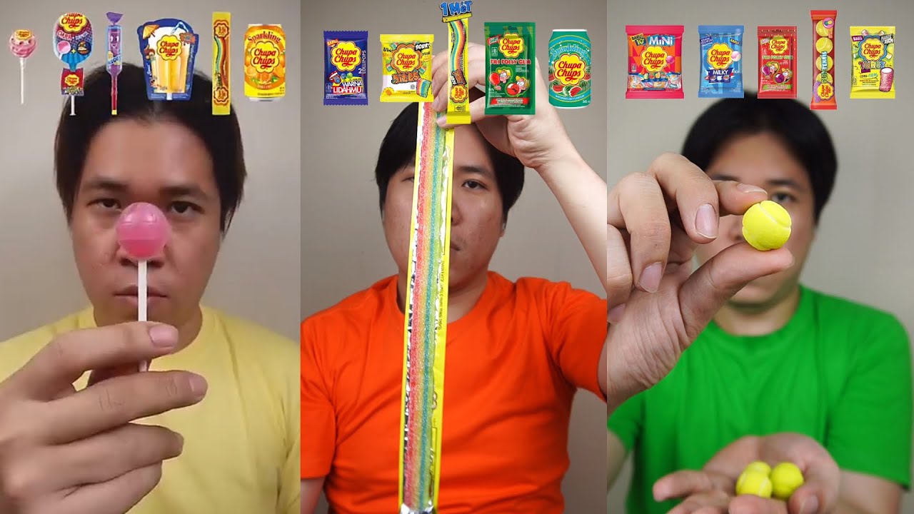 Compilation Eating Various Chupa Chups Candy Youtube