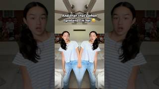 Do you have a twin!? 👀😆😜 #fypシ゚ #funny #relatable #twins #filter #shorts #skit #girls #viral