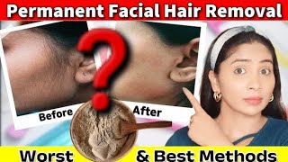 Unwanted Hair Removal At Home In A Minutes ll Facial Hair Remove At Home l Stop Shaving 😱