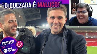 CASIMIRO RECEBE VÍDEO FANTÁSTICO DE QUEZADA E BECHLER NO ANFIELD - CORTES TNT SPORTS