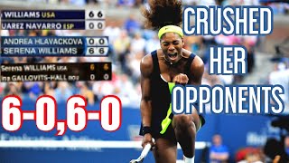 5 Times Serena Williams Double Bageled (6-0,6-0) Her Opponents | SERENA WILLIAMS FANS