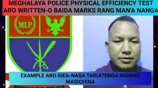 MEGHALAYA POLICE PET ARO WRITTEN-O BAIDA MARKS RANG PASS ONG'NA DAKCHAKA @paulsangmavlogs