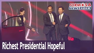 Terry Gou becomes richest presidential hopeful in Taiwan history