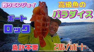 ボートから根魚を狙ったら高級魚パラダイスだった？？[ボートロック] [2馬力ボート] [アカハタ]