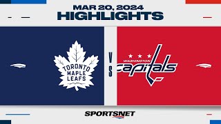 NHL Highlights | Malpe Leafs vs. Capitals - March 20, 2024