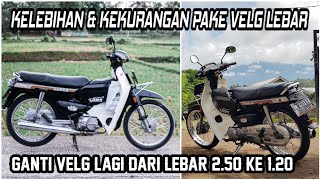 Kembali ke setelan uk. Pabrik!! Ganti Velg lebar 250&215 ke Velg aluminium 140&120