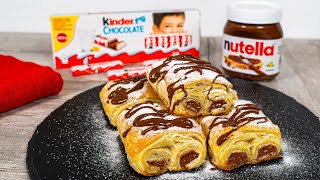 Kinder croissant 🍫🥐Only need 3 ingredients!