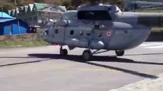 Where Helicopters Dare-IAF's MI 17 V5 Takes off at Lukla, Nepal