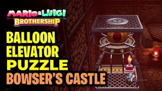 Bowser's Castle - Solve Balloon Elevator Puzzle \u0026 Find Ampberries | Mario \u0026 Luigi Brothership