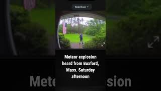 Meteor explosion heard from a Ring camera in Boxford, Mass. on Saturday, May 30.