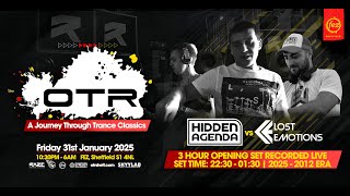 Hiddenagenda vs Lost Emotions LIVE @ OTR 'Journey Through Trance' Classics, Sheffield - 31st Jan 25