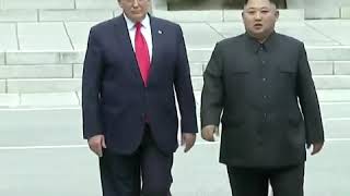 美国总统特朗普刚刚跨过韩朝之间非军事区分界线，成为第一位踏上朝鲜领土的美国在任总统。