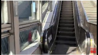 【東芝\u0026オーチス】3X エスカレーター　青海駅 3X escalator Aomi station Yurikamome line Tokyo Japan