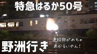 【とにかく明るい連結部】特急はるか50号野洲行き 20230818