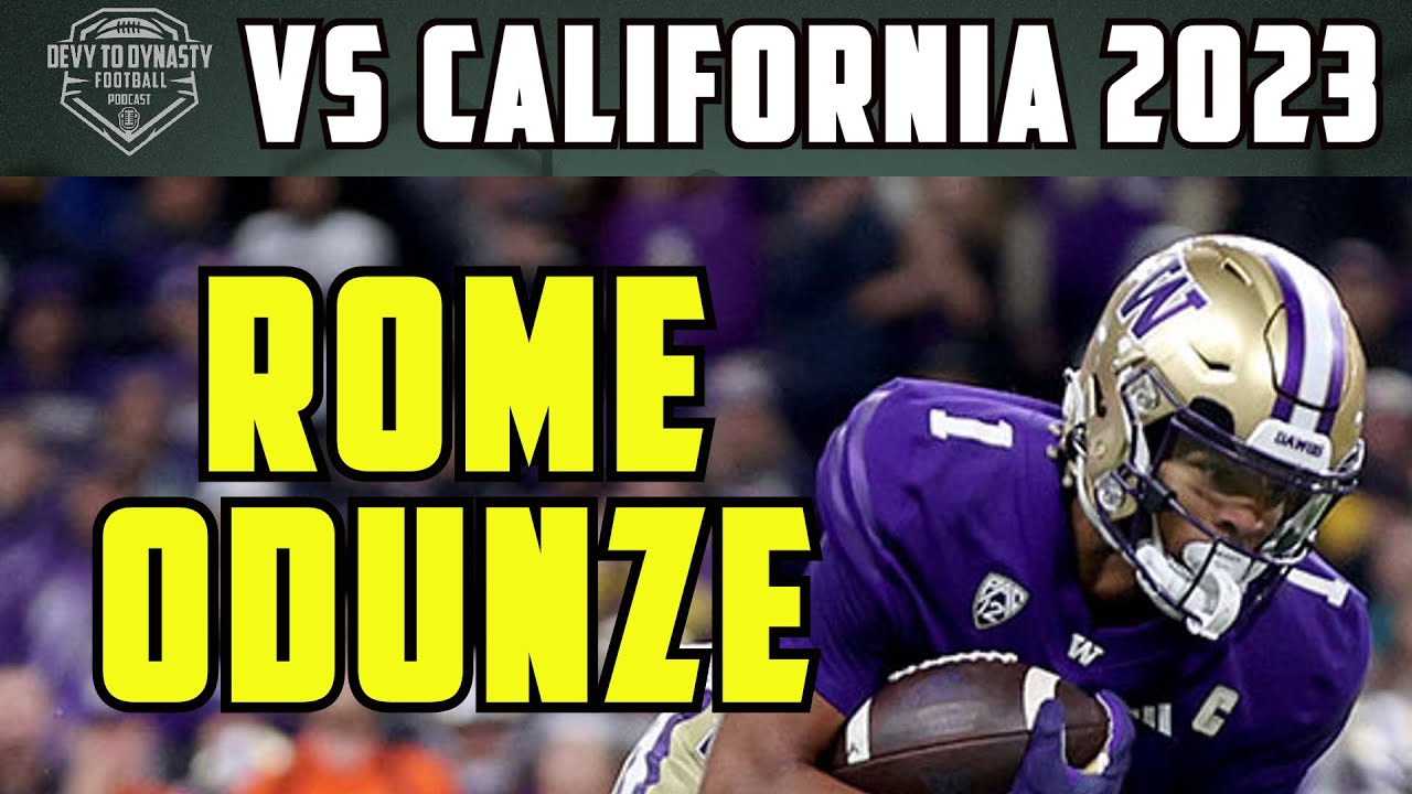 Rome Odunze Highlights Vs California | 2024 NFL Draft Prospect - YouTube