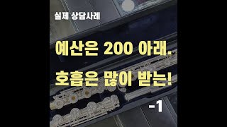 내가원하는 중급용 플룻? 200만원 아래쪽으로 호흡을 많이 받는! 실 상담사례