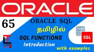 SQL FUNCTIONS - INTRODUCTION with example | Oracle SQL tutorial in TAMIL @learncodetodaytamil