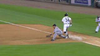 MIN@DET: McCann plates a run with a fielder's choice