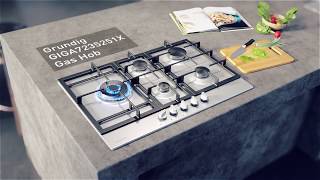 Gas Hob with Wok Burner GIGA7235251X | Grundig