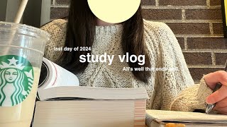 【study vlog】05:30起きで10h勉強した大晦日の1日vlog | 終わりよければすべてよし | スタバ勉強📚