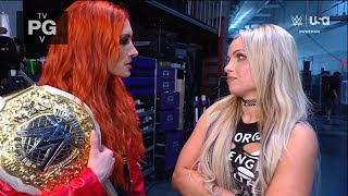 WWE Becky Lynch confronts Liv Morgan 4/29/24