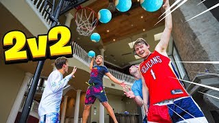 INSANE NBA Mini Hoop DUNKS ONLY 2V2 with 2HYPE House !!