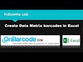 Excel Data Matrix barcode image maker: create, print 2d Data Matrix images in MS Excel