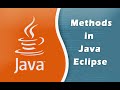 How to create Methods in Java Eclipse