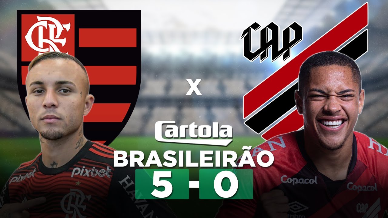 FLAMENGO 5 X 0 ATHLETICO-PR Brasileirão Série A 2022 + Parciais Cartola ...