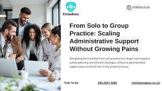 From Solo to Supercharged Group Practice in No Time | Virtual Secretary | Emedsec
