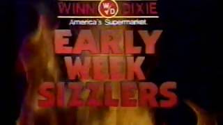 1988 Winn Dixie Supermarkets "Early Week Sizzlers" TV Commercial