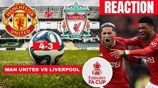 Manchester United vs Liverpool 4-3 Live Stream FA Cup Football Match Score reaction Highlights 2024