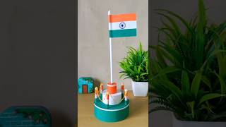 How to Make Indian Flag 🇮🇳❤️ Diy Independence day flag making #shorts #youtubeshorts #15august