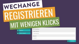 Registrieren und Profil erstellen | WECHANGE Tutorial