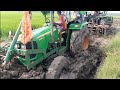 John Deere Tractor Stuck In Mud || Tractor Unstuck Videos