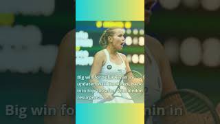 Tennis WTA Sofia Kenin back into top 100 after Wimbledon #shorts