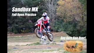 GUY GETS RAN OVER! Sandbox MX Fall Moto's!