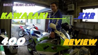 KAWASAKI ZXR 400 REVIEW and startup