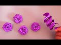 Ribbon Flowers / How to make ribbon flowers / Easy making with needle / Amazing Ribbon Tricks