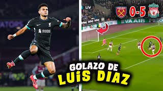 ASI REACCIONA PRENSA EUROPEA a GOL de LUIS DIAZ WEST HAM vs LIVERPOOL 0-5 en PREMIER LEAGUE