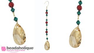 How to Make a Sparkling Drop Christmas Ornament with Swarovski Crystals