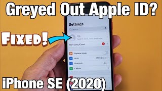 iPhone SE (2020): Apple ID is Greyed Out? FIXED!