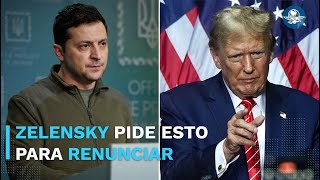 Zelensky, dispuesto a dejar la presidencia “inmediatamente” si Ucrania entra a la OTAN