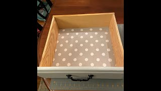 Using Mod Podge and Fabric to Line Dresser Drawers