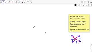 Construction - Geogebra - Square Inscribed in Circle