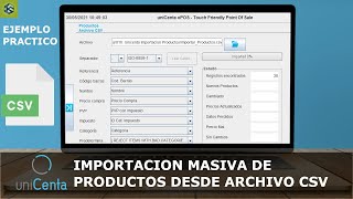 Unicenta oPOS: Importación Masiva de Productos desde Archivo CSV