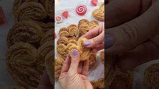 easy French Palmier cookies 🩷 #shorts #baking